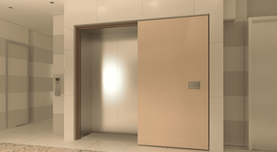 Photo of a Fire-Rated door in a hallway of a building